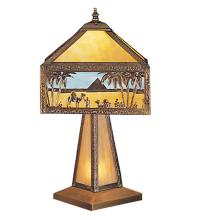  200206 - 19.5" Wide Camel Mission Accent Lamp