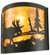  203179 - 15" Wide Moose at Lake Wall Sconce