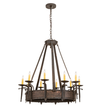 Meyda Blue 204202 - 35" Wide Costello 10 Light Chandelier