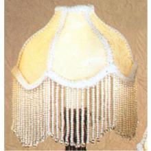  21052 - 6" Wide Fabric & Fringe Recurve Ivory Shade
