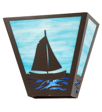 Meyda Blue 211605 - 13" Wide Sailboat Wall Sconce