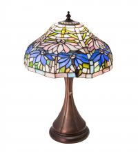  212674 - 18" High Poinsettia Fluted Accent Lamp