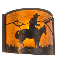  213955 - 12" Wide Cowboy Wall Sconce