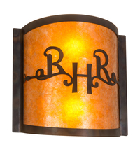 Meyda Blue 213959 - 12" Wide Ridin Hy Personalized Wall Sconce