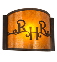 Meyda Blue 213987 - 12" Wide Ridin Hy Personalized Wall Sconce
