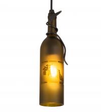  215751 - 3" Wide Tuscan Vineyard Wine Bottle Pendant
