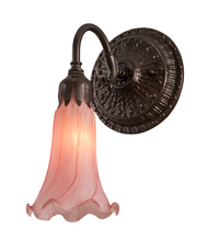  216932 - 5" Wide Pink Pond Lily Victorian Wall Sconce