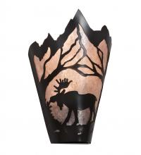  217008 - 8" Wide Moose at Dawn Left Wall Sconce