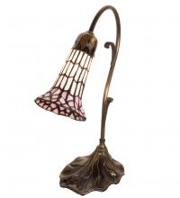  21810 - 15" High Stained Glass Pond Lily Accent Lamp