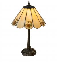 Meyda Blue 218828 - 21" High Roses Table Lamp