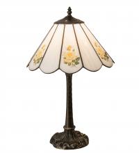 Meyda Blue 218829 - 21" High Roses Table Lamp