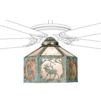  22341 - 13"W Lone Elk Fan Light Shade