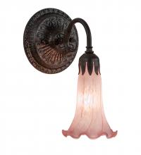  227736 - 5.5" Wide Pink Tiffany Pond Lily Wall Sconce
