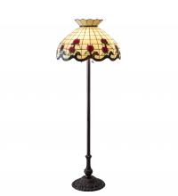 Meyda Blue 228098 - 62" High Roseborder Floor Lamp