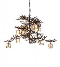  228470 - 55" Long Pine Branch 12 Light Chandelier