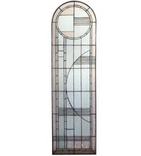 Meyda Blue 22868 - 15"W X 54"H Arc Deco Left Sided Stained Glass Window