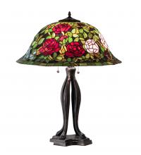 Meyda Blue 229111 - 30" High Tiffany Rosebush Table Lamp