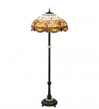  229132 - 62" High Tiffany Hanginghead Dragonfly Floor Lamp