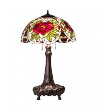 Meyda Blue 230476 - 31" High Renaissance Rose Table Lamp