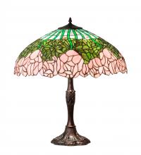 Meyda Blue 232802 - 26" High Tiffany Cabbage Rose Table Lamp
