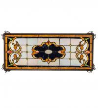  233082 - 24" Wide X 10" High Madison Transom Stained Glass Window