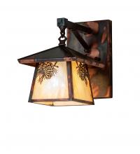 234649 - 8" Wide Stillwater Winter Pine Hanging Wall Sconce