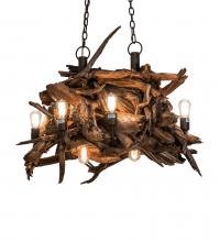 Meyda Blue 237292 - 36" Long Driftwood 8 Light Chandelier