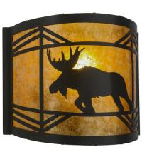  23822 - 12"W Lone Moose Wall Sconce