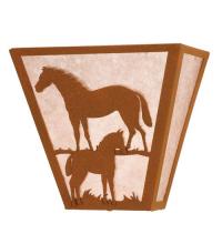  23921 - 13" Wide Mare & Foal Wall Sconce