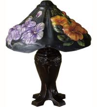 Meyda Blue 24034 - 19"H Puffy Iris Blossom Table Lamp