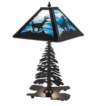 Meyda Blue 241050 - 22" High Lone Deer Table Lamp