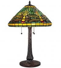 Meyda Blue 241975 - 22" High Tiffany Dragonfly Table Lamp