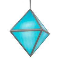 Meyda Blue 242774 - 18" Square Argyle Pendant