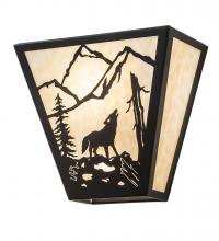  243392 - 13" Wide Wolf on the Loose Wall Sconce
