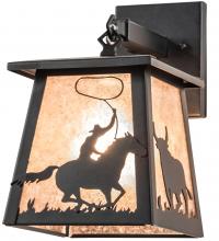  245992 - 7" Wide Cowboy & Steer Hanging Wall Sconce