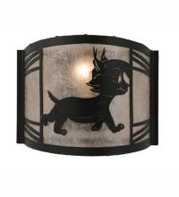  247183 - 12" Wide Lynx on the Loose Right Wall Sconce