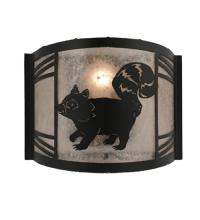  247208 - 12" Wide Raccoon on the Loose Left Wall Sconce