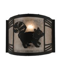  247235 - 12" Wide Raccoon on the Loose Right Wall Sconce