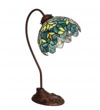 Meyda Blue 247786 - 18" High Nightfall Wisteria Desk Lamp