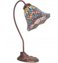  247790 - 18" High Tiffany Peacock Feather Desk Lamp