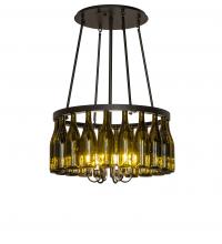 Meyda Blue 250308 - 26" Wide Tuscan Vineyard 20 Light Wine Bottle Chandelier