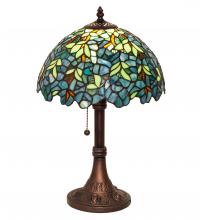 Meyda Blue 251088 - 17" High Nightfall Wisteria Table Lamp