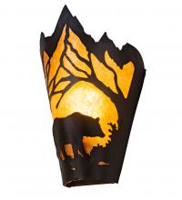 Meyda Blue 251248 - 8" Wide Bear at Dawn Right Wall Sconce