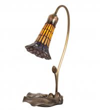  251552 - 16" High Stained Glass Pond Lily Accent Lamp