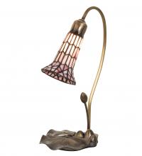  251570 - 16" High Stained Glass Pond Lily Accent Lamp