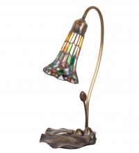  251572 - 16" High Stained Glass Pond Lily Accent Lamp