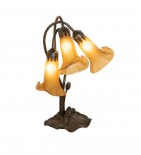  251683 - 16" High Amber Tiffany Pond Lily 3 Light Accent Lamp