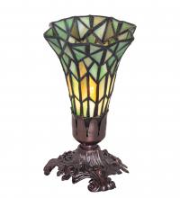  251825 - 8" High Stained Glass Pond Lily Victorian Accent Lamp