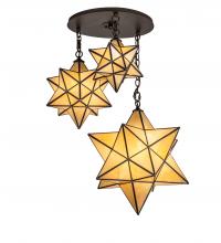  251942 - 25" Wide Moravian Star 3 Light Cascading Pendant