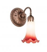 253601 - 5" Wide Pink/White Pond Lily Victorian Wall Sconce